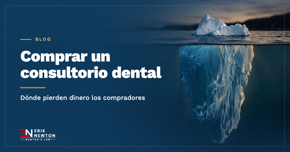 Comprar un consultorio dental: la punta de un iceberg sobre el agua oscura y su enorme masa oculta bajo la superficie